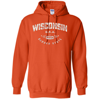 Wisconsin Badger State T-shirt Orange