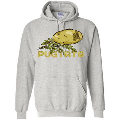 Pug Love Pug And Potato T-shirt Ash