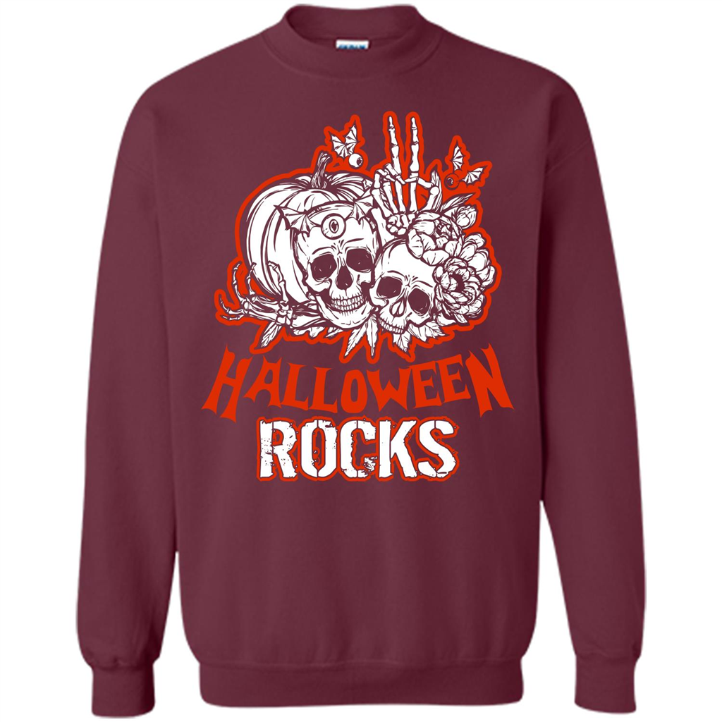 Halloween Rocks T-shirt Maroon