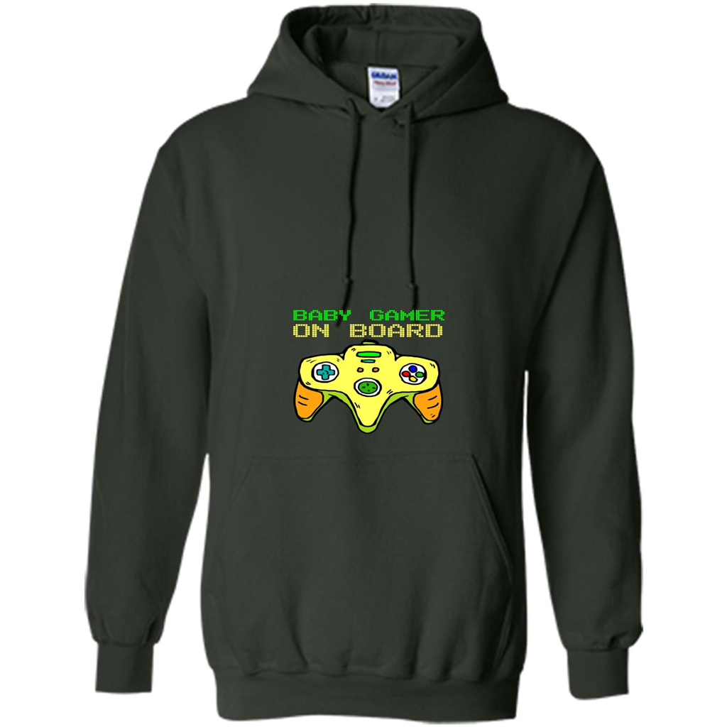 Pregnancy & Birth T-shirt Baby Gamer On Board Forest Green
