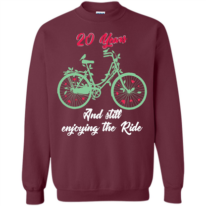 Anniversary T-shirt 20 Years And Still Enjoying The Ride Maroon