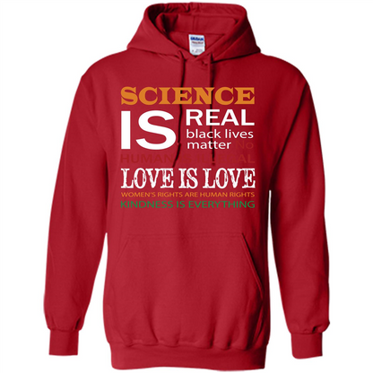Science Is Real Black Lives Matter No Human Is Illegal Love Is Love T-shirt Red