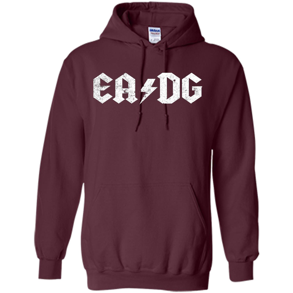 E A D G Strings Of The Bass. Bass Player T-shirt Maroon