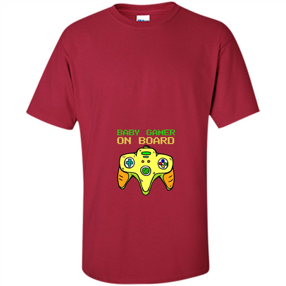 Pregnancy & Birth T-shirt Baby Gamer On Board Cardinal