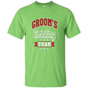 Funny Groom's Drinking Team T-shirt Bachelor Party