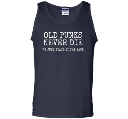 Old Punks Never Die We Just Stand At The Back T-shirt Navy