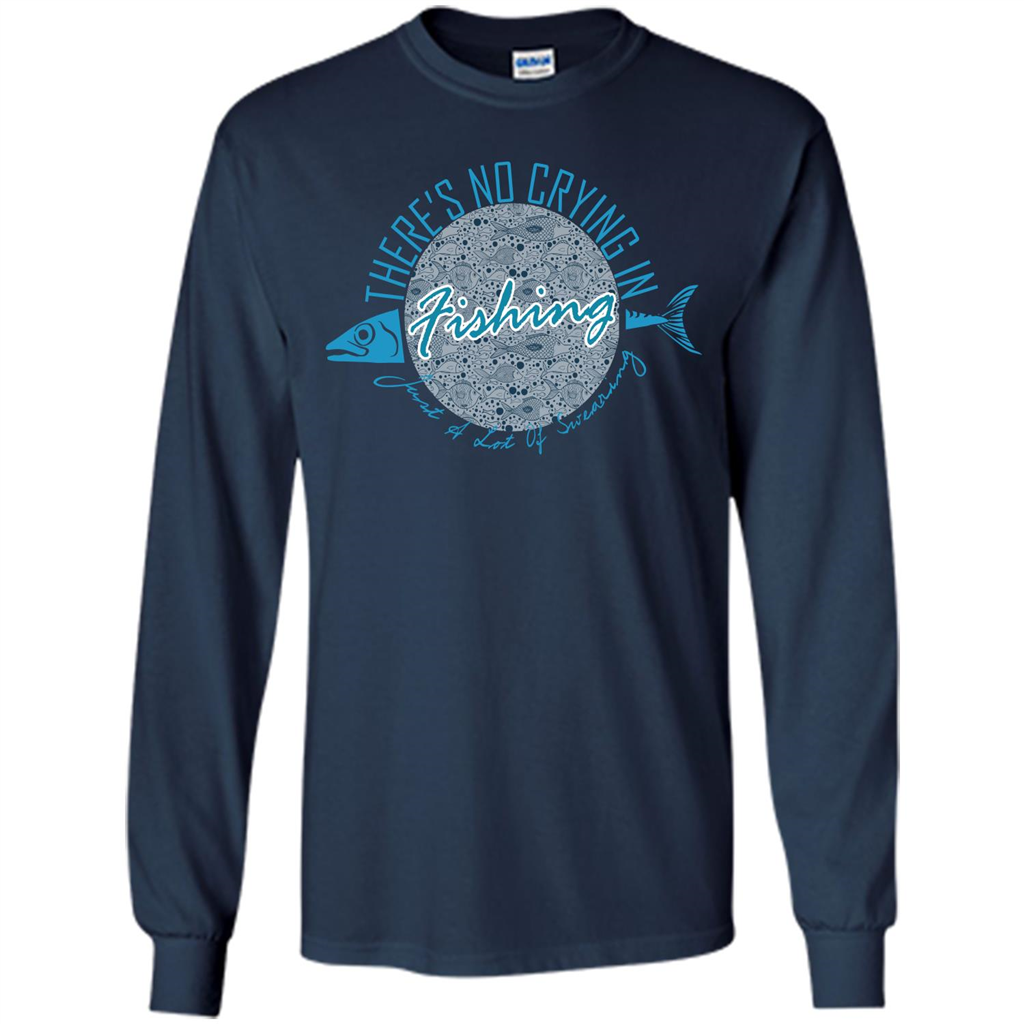 Fishing T-shirt No Crying Fishing Navy