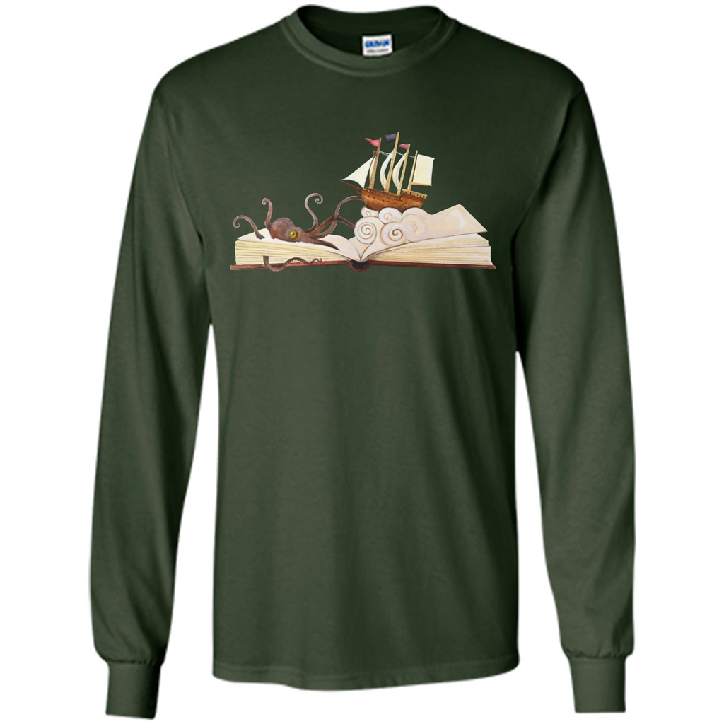Book Reader T-shirt Love To Read Book Forest Green