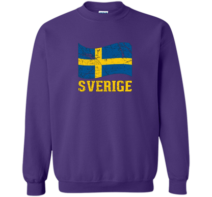 Swedish Flag, Sverige Souvenir Vintage T-Shirt t-shirt Purple