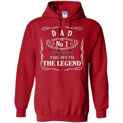 Fathers Day T-shirt Dad No.1 The Man The Myth The Legend Red