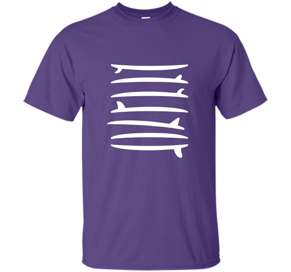 The Longboard Single Fin Surfer T-shirt Purple