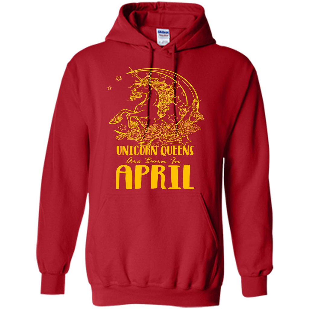 April Unicorn T-shirt Unicorn Queens Are Born In April Red
