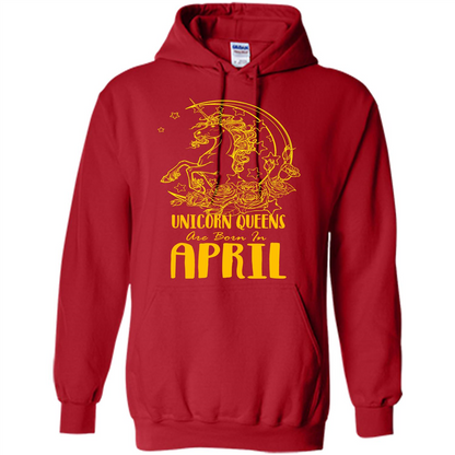 April Unicorn T-shirt Unicorn Queens Are Born In April Red