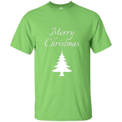 Merry Christmas Xmas Tree T-Shirt Lime
