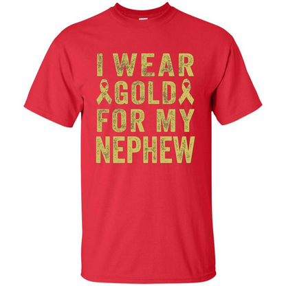 I Wear Gold For My Nephew T-shirt Red