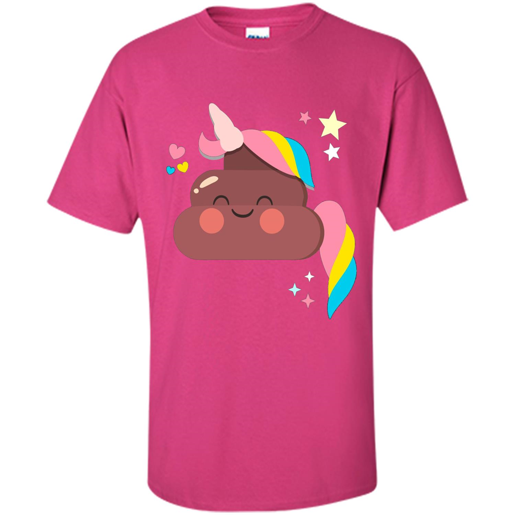 Emoji Happy Unicorn Poop Funny T-shirt Heliconia