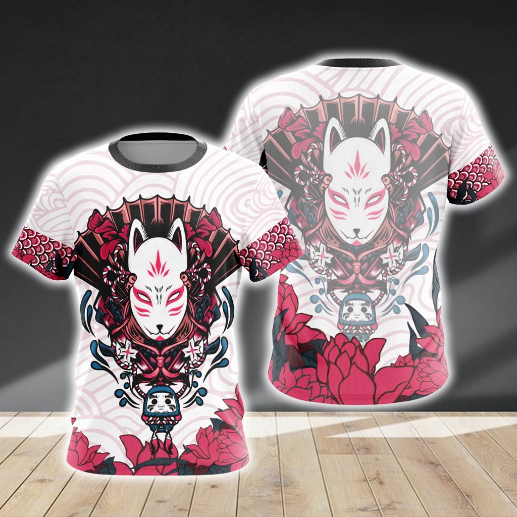 Naruto Kitsune Mask Unisex 3D T-shirt T-shirt