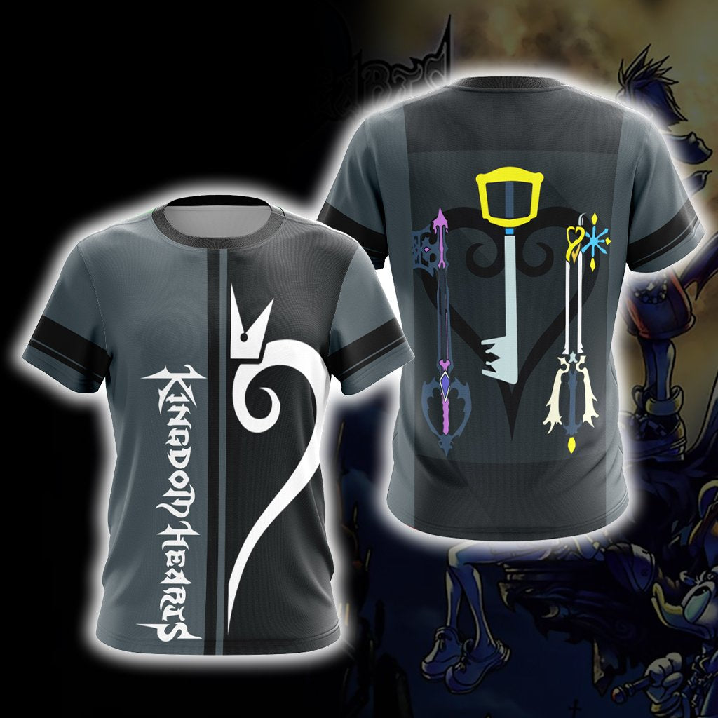 Kingdom Hearts - Weapons Symbol Style Unisex 3D T-shirt