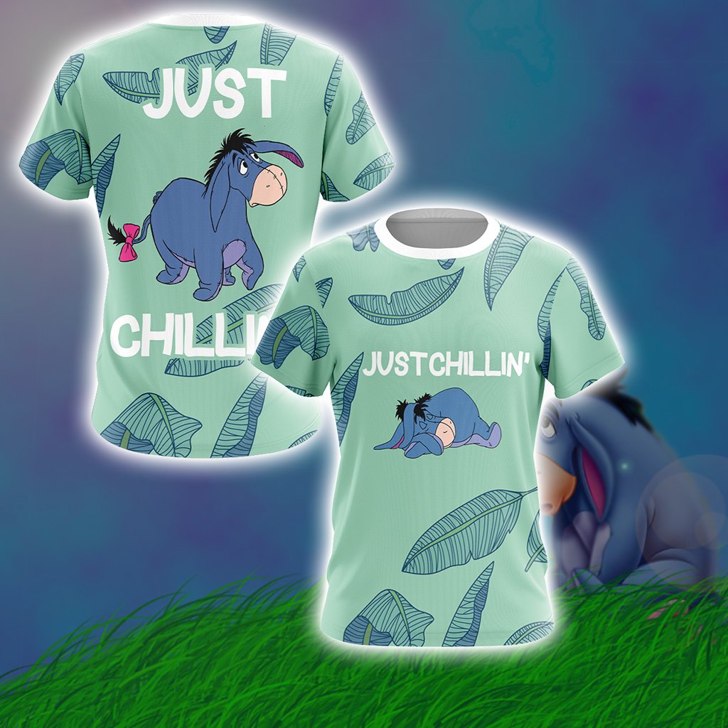 Eeyore Just Chillin Style Unisex 3D T-shirt