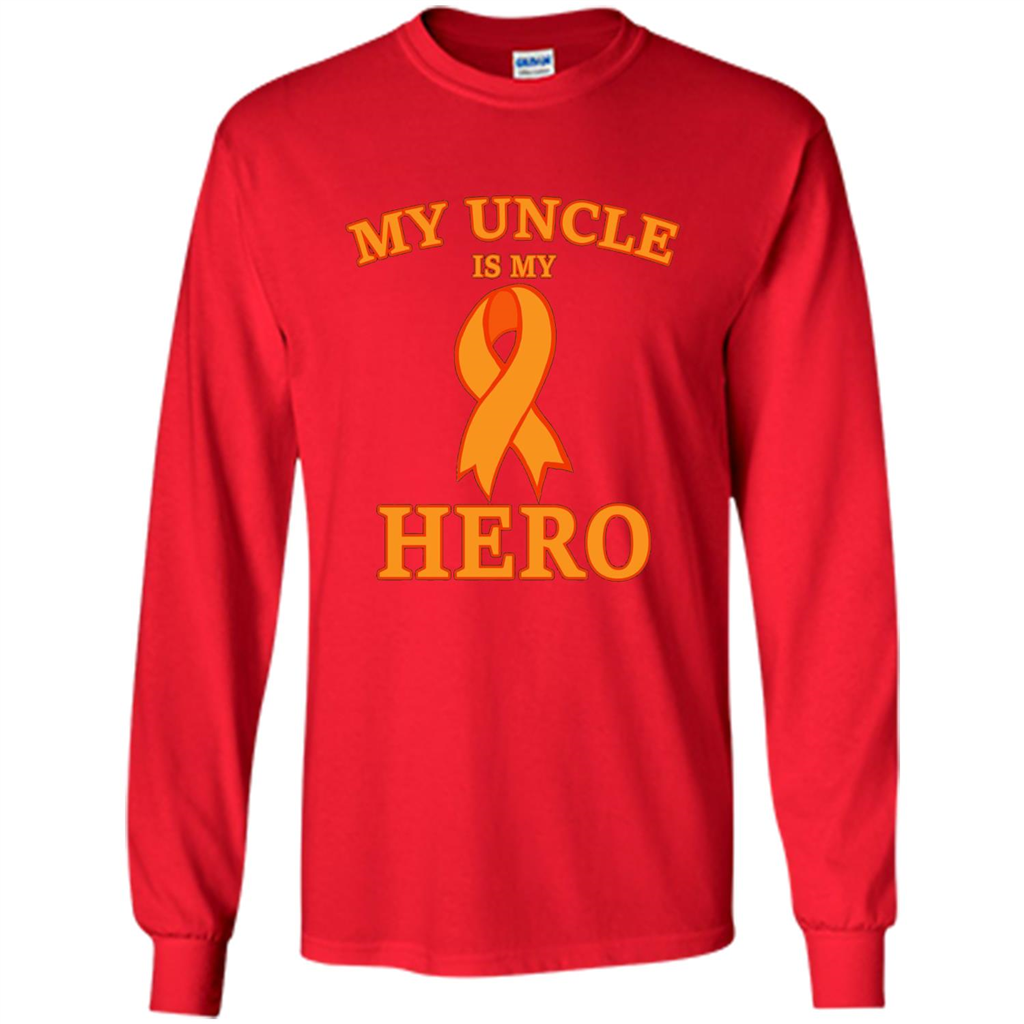 My Uncle is My Hero T-shirt Cancer Awareness T-Shirt Red
