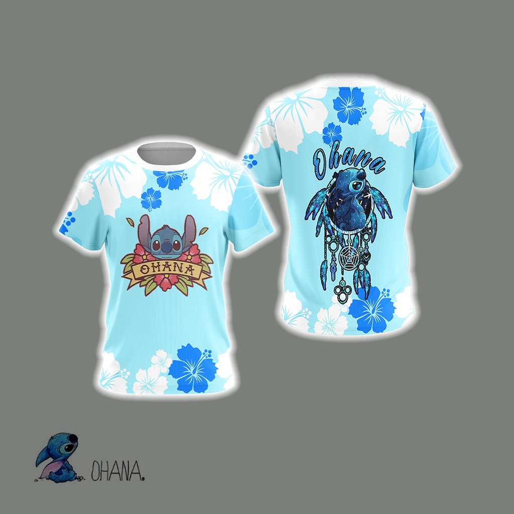 Ohana Stitch Unisex 3D T-shirt