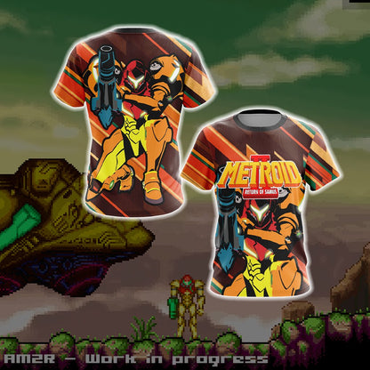 Metroid 2 - Samus Unisex 3D T-shirt T-shirt