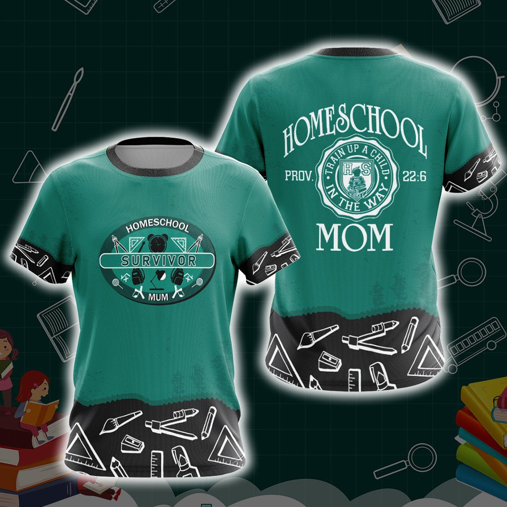 Homeschool Mom Family Unisex 3D T-shirt