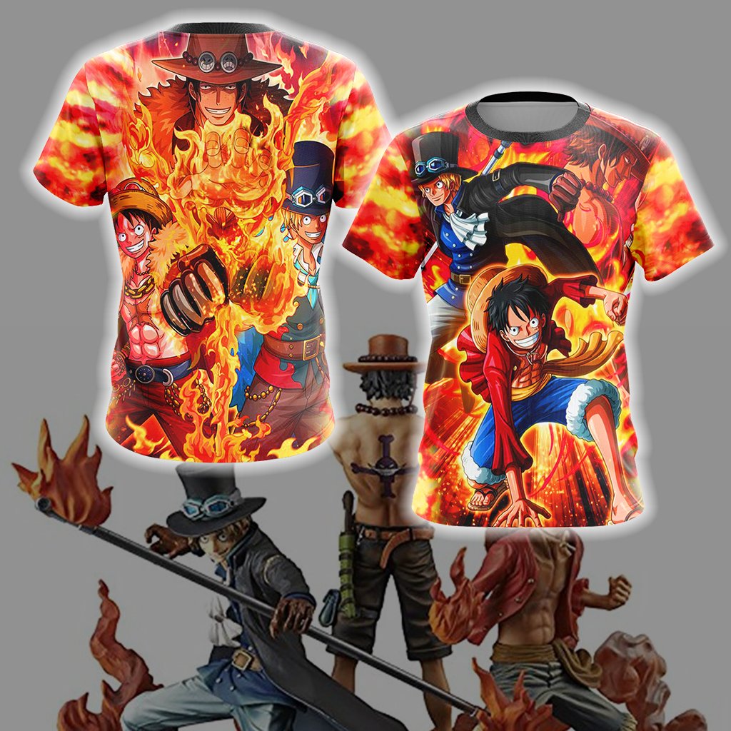 One Piece - Luffy, Sabo, Ace Unisex 3D T-shirt T-shirt