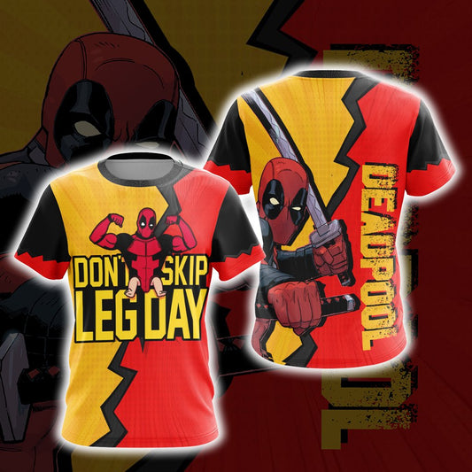 Deadpool - Gym Don't Skip Leg Day Unisex 3D T-shirt T-shirt