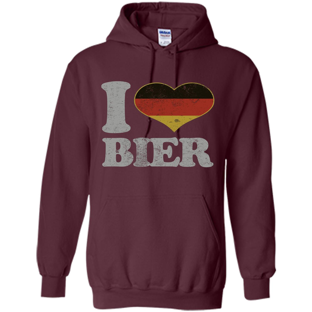 Oktoberfest T Shirt Germany Drinking Beer I Love Bier T-shirt Maroon