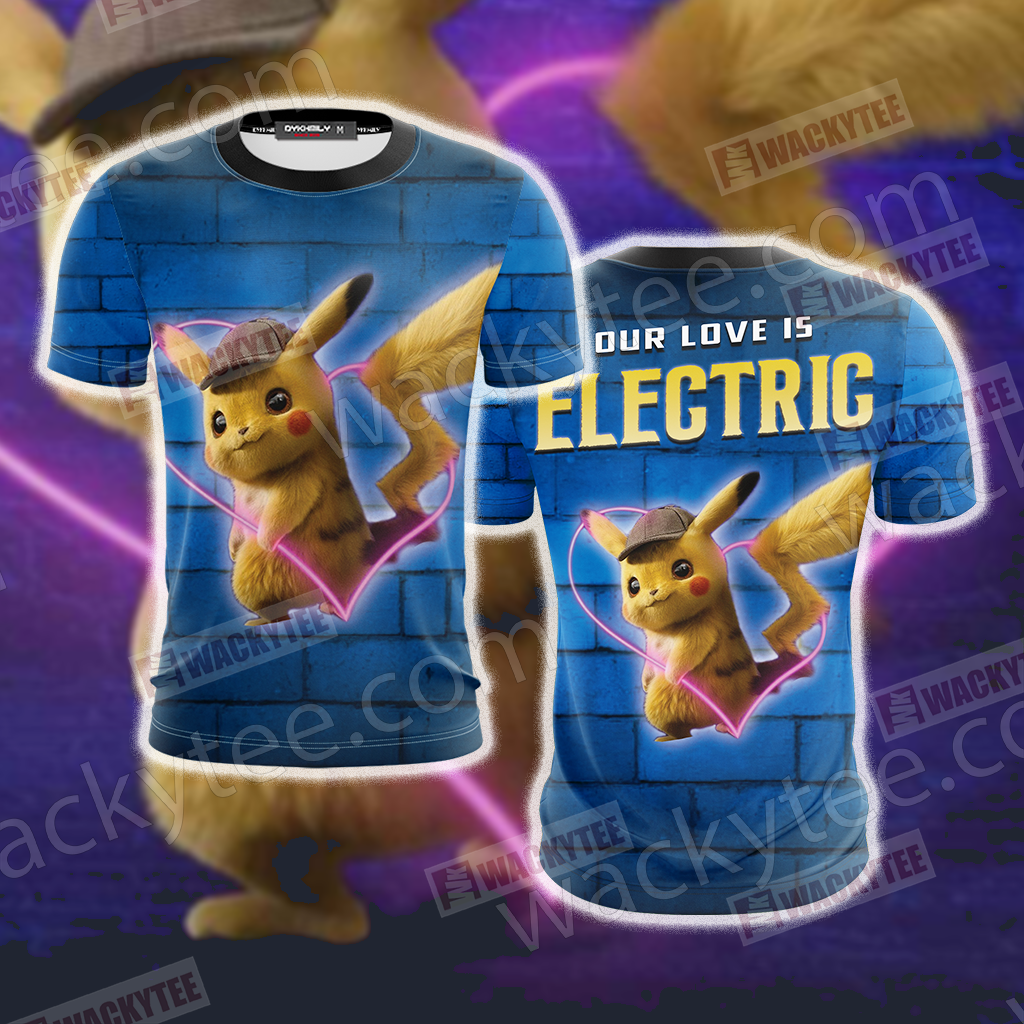 Detective Pikachu New Unisex 3D T-shirt