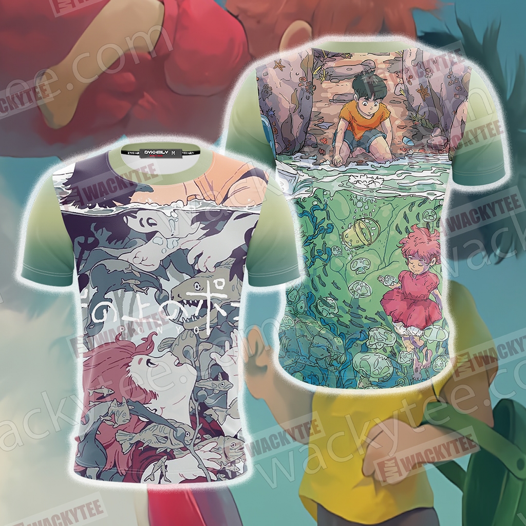 Ponyo - Ponyo And Sosuke Unisex 3D T-shirt