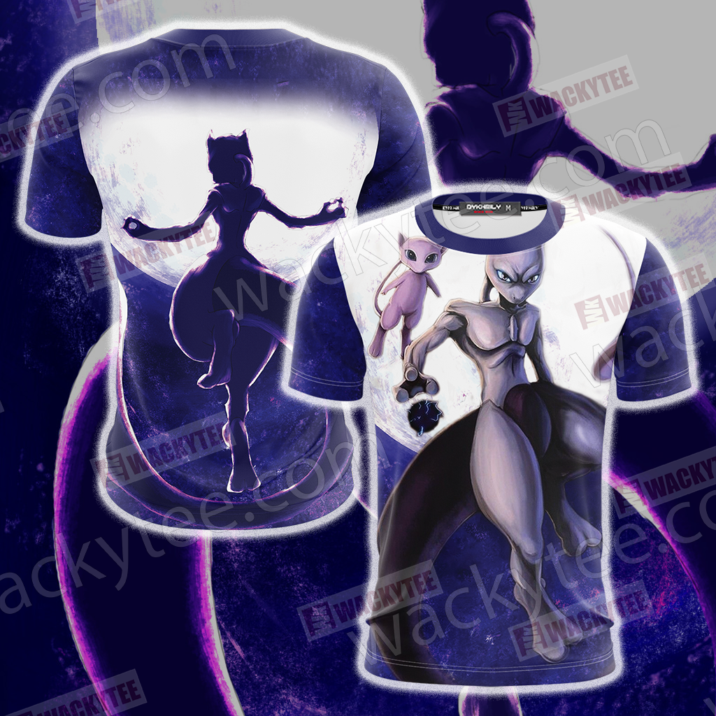 Pokemon Mewtwo Unisex 3D T-shirt T-shirt
