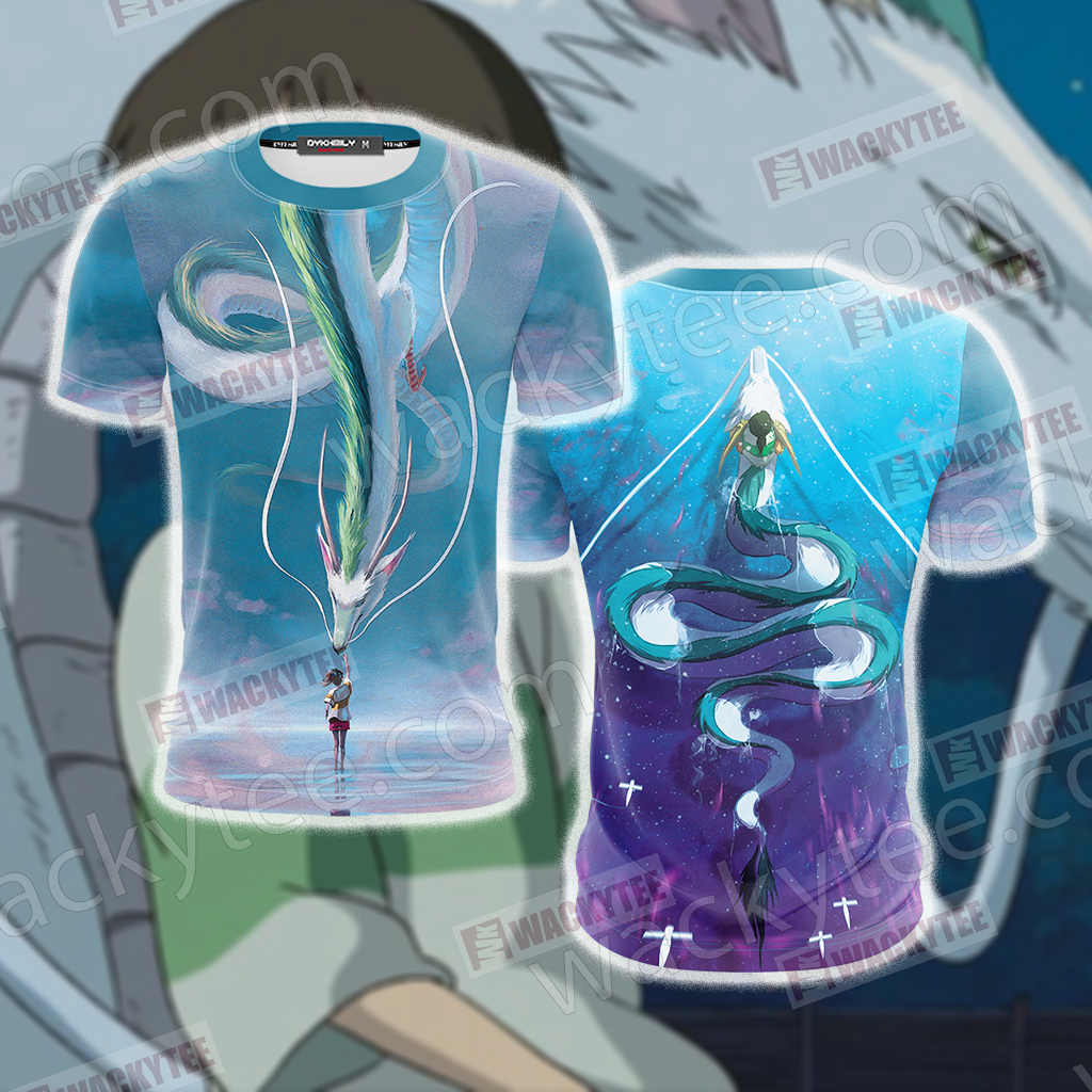 Spirited Away Ogino Chihiro And Haku Unisex 3D T-shirt T-shirt