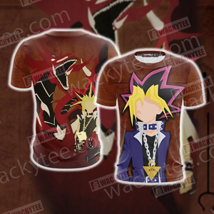 Yu Gi Oh! Yugi Muto And Slifer The Sky Dragon 3D T-shirt