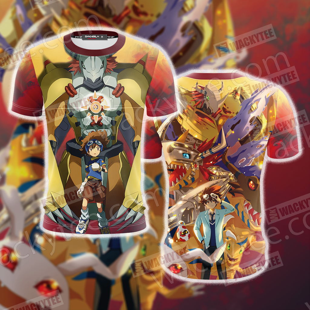 Digimon Greymon And Yagami Taichi New Unisex 3D T-shirt