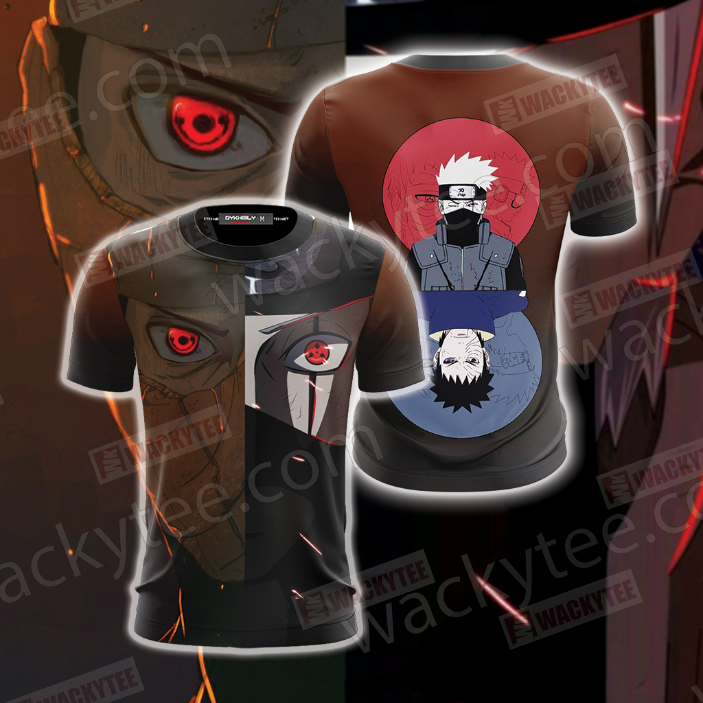 Naruto Obito And Kakashi 3D T-shirt