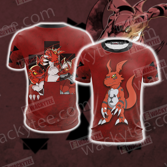 Digimon Guilmon Unisex New 3D T-shirt