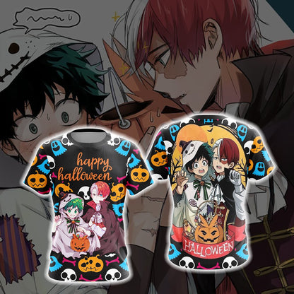 My Hero Academia - Deku and Todoroki Halloween Unisex 3D T-shirt T-shirt