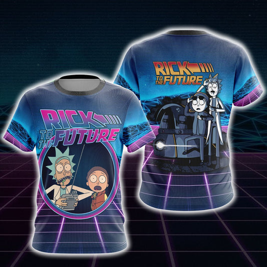 Back To The Future x Rick and Morty Unisex 3D T-shirt T-shirt