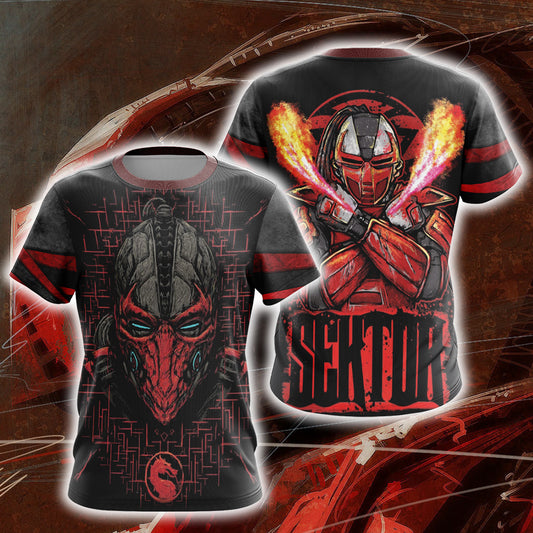 Mortal Kombat Sektor Unisex 3D T-shirt T-shirt