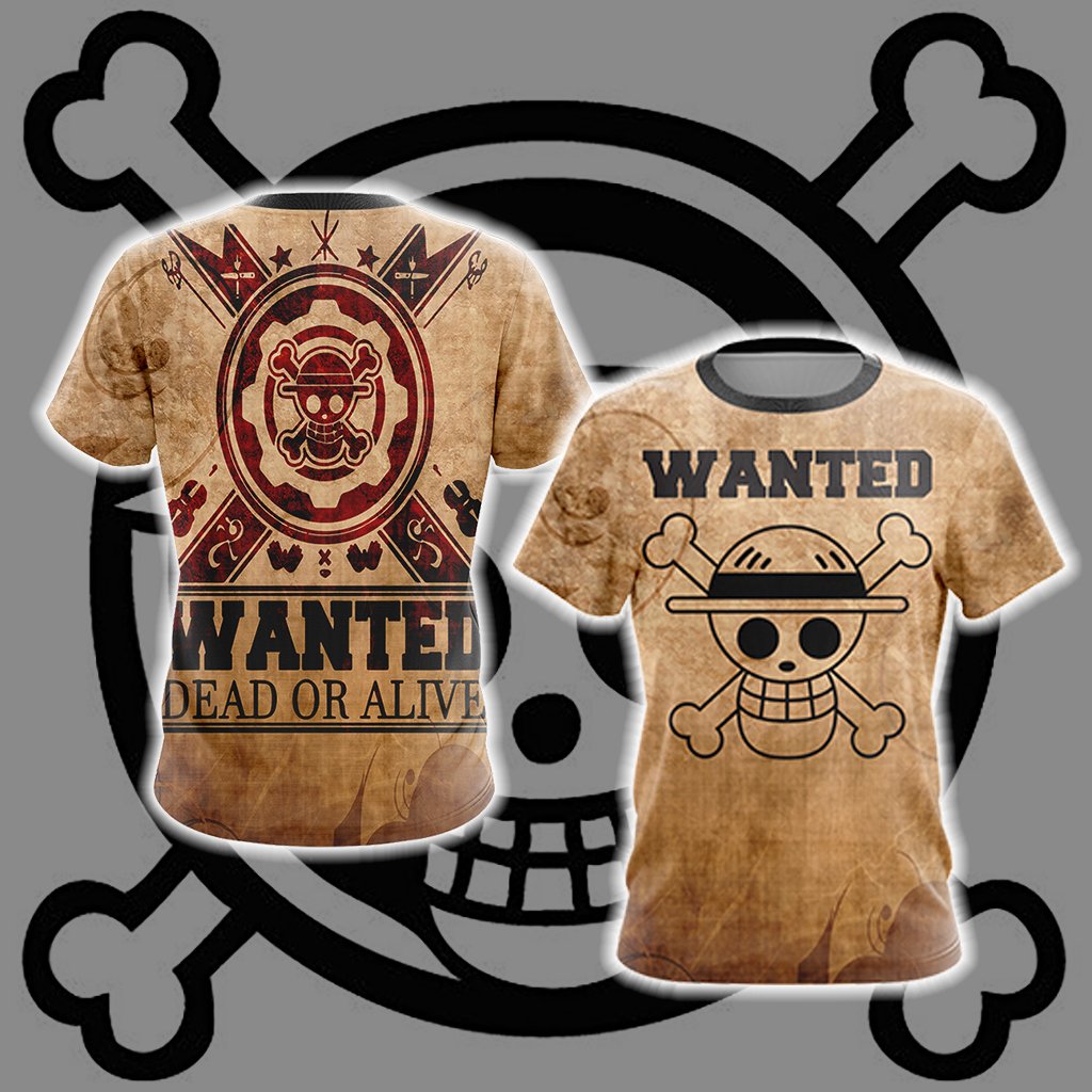 One Piece - Wanted Dead or Alive Unisex 3D T-shirt T-shirt
