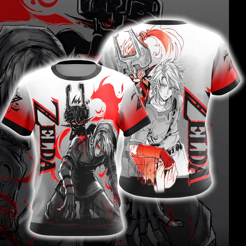 The legend of Zelda Link and Midna Unisex 3D T-shirt T-shirt