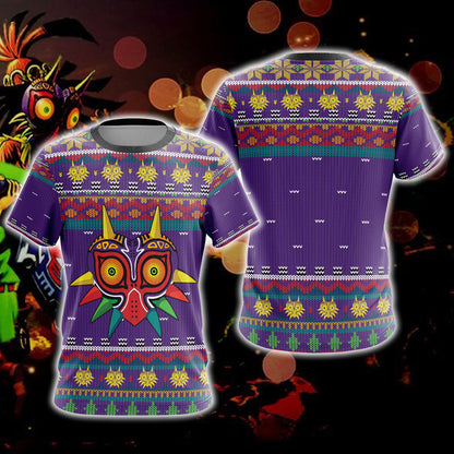 The Legend of Zelda: Majora Knitting Style Unisex 3D T-shirt