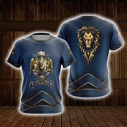 World Of Warcraft - Alliance races crest Unisex 3D T-shirt T-shirt
