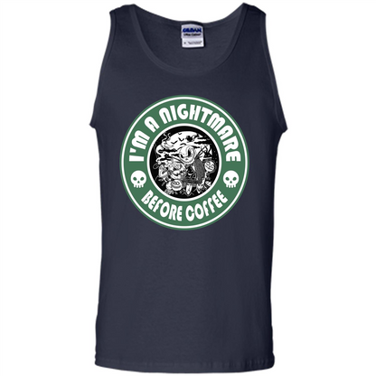 Halloween T-shirt I'm A Nightmare Before Coffee T-shirt Navy