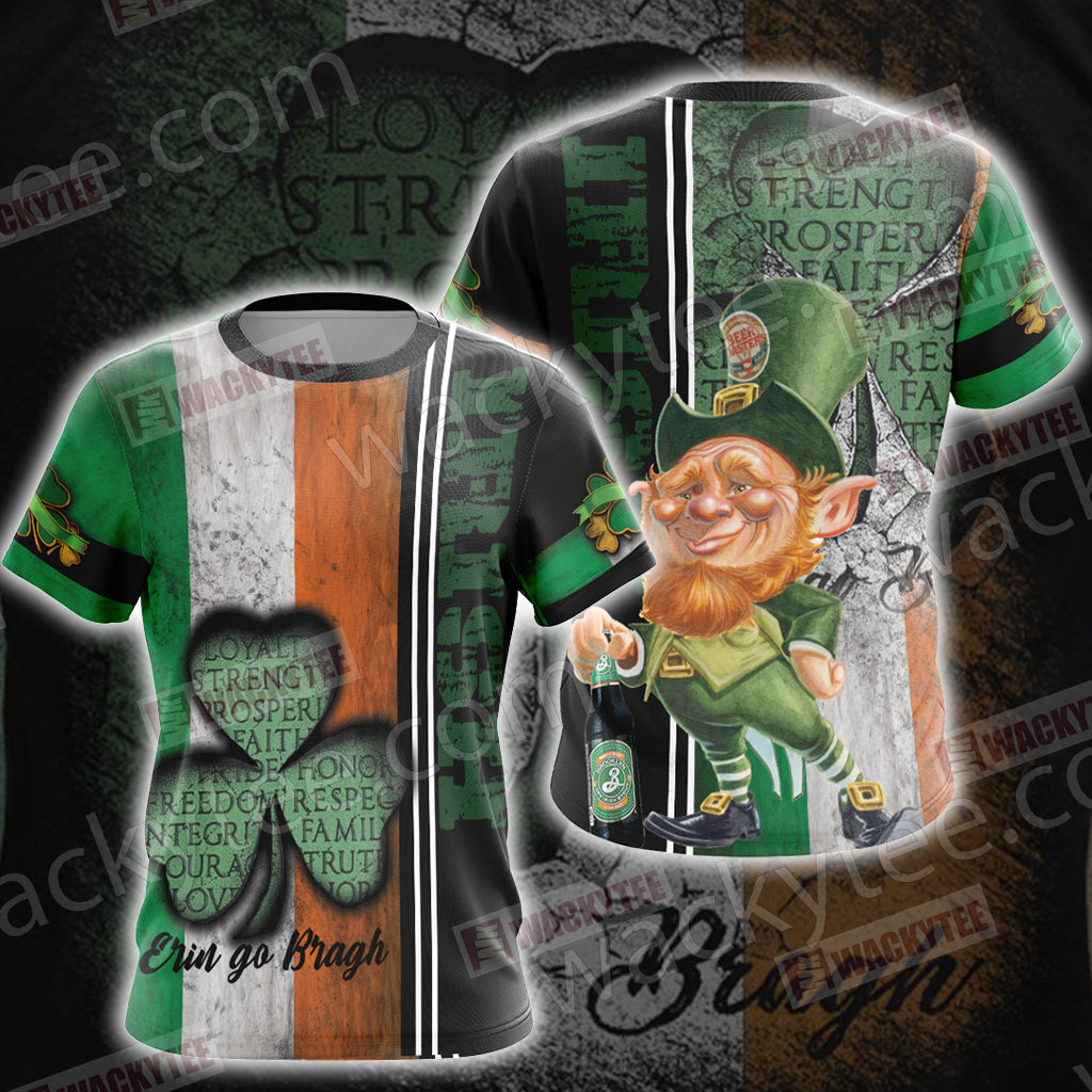 Irish Erin Go Bragh Saint Patricks Day Unisex 3D T-shirt