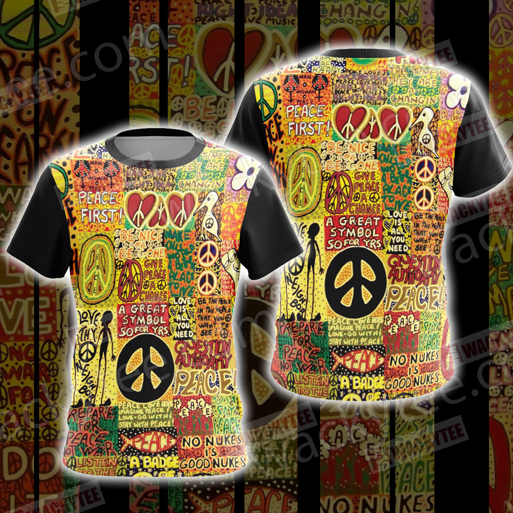 Hippie Love Is All You Need Unisex 3D T-shirt