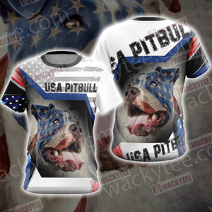 USA Pitbull Unisex 3D T-shirt