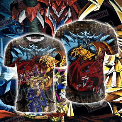 Yu Gi Oh! Obelisk Slifer and Ra 3D T-shirt T-shirt
